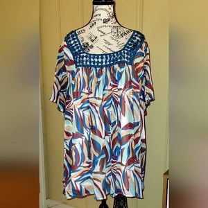 Lane Bryant Sq. Neck Blouse